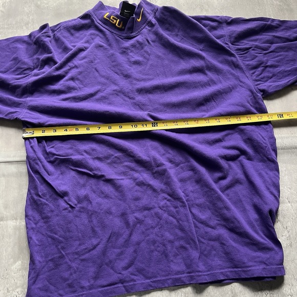 Nike LSU Tigers Football Long Sleeve  Shirt Purple Men XLarge Thermal - Picture 4 of 8